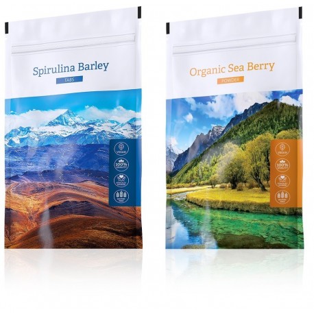 SPIRULINA BARLEY TABS + Organic Sea Berry powder