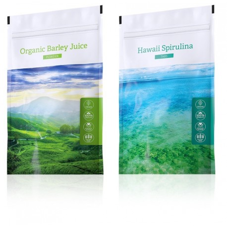 Hawaii Spirulina tabs + Barley Juice powder