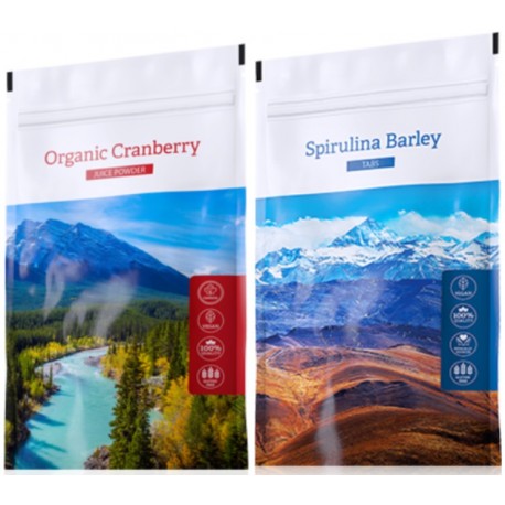 Cranberry powder + Spirulina barley tabs